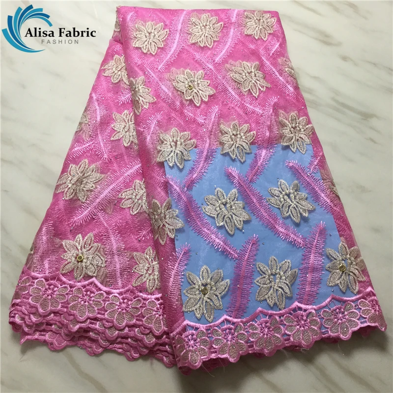 Alisa Soft French Tulle Lace African Lace Fabric 5 Yards High Quality Swiss Embroidery Beaded Nigerian Wedding Gown Materials
Alisa Soft French Tulle Lace African Lace Fabric 5 Yards High Quality Swiss Embroidery Beaded Nigerian Wedding Gown Materials