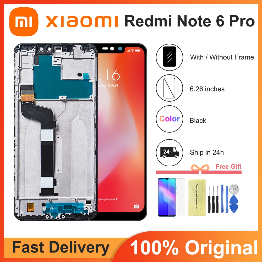 6.26'' Original Black lcd For Xiaomi Redmi Note 6 Pro Global LCD Display Screen Touch Assembly LCD Display Touch Screen Parts
6.26'' Original Black lcd For Xiaomi Redmi Note 6 Pro Global LCD Display Screen Touch Assembly LCD Display Touch Screen Parts