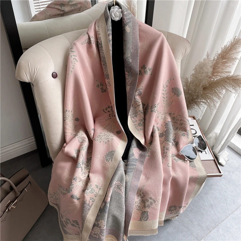Cashmere Winter Scarf Women Fashion Floral Pashmina Shawls and Wraps Thick Warm Female Blanket 2021 Dual Shawl Hijab Poncho
Cashmere Winter Scarf Women Fashion Floral Pashmina Shawls and Wraps Thick Warm Female Blanket 2021 Dual Shawl Hijab Poncho