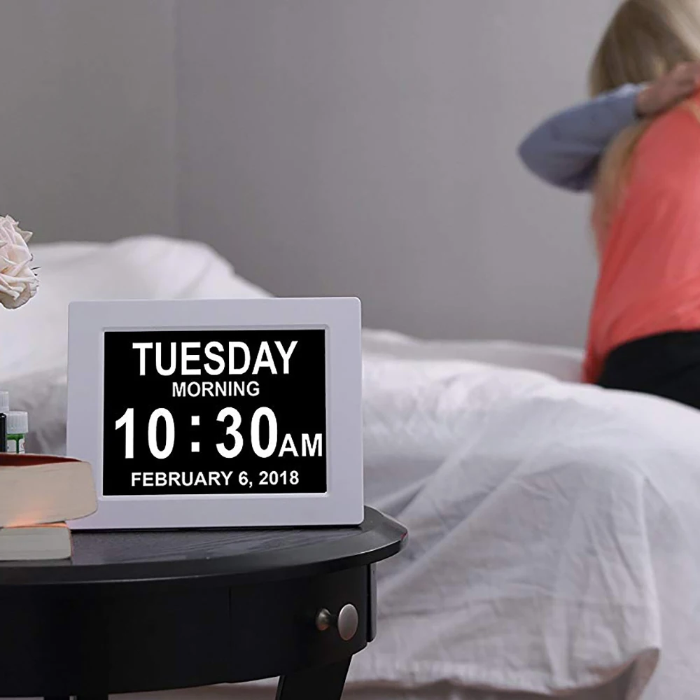 8" Digital Alarm Clock Extra Large Non-Abbreviated Day Clock Date Time Display Table Clocks for Seniors Memory Loss People
8" Digital Alarm Clock Extra Large Non-Abbreviated Day Clock Date Time Display Table Clocks for Seniors Memory Loss People