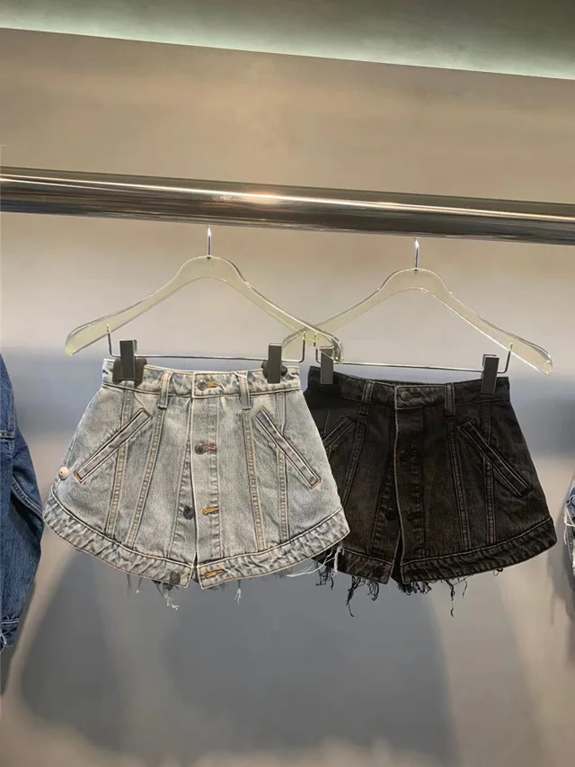 2021 Spring and Summer Women Jeans Korean Version of The Wild High Waist Was Thin Fake Casual Jeans Skirt Female Shorts Pants
2021 Spring and Summer Women Jeans Korean Version of The Wild High Waist Was Thin Fake Casual Jeans Skirt Female Shorts Pants