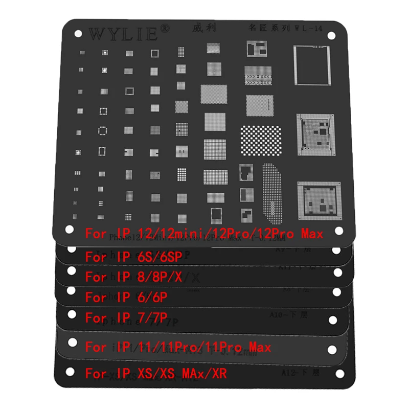 Трафарет WYLIE iBlack BGA для реболлинга центральный процессор ОЗУ питание Wi-Fi IC