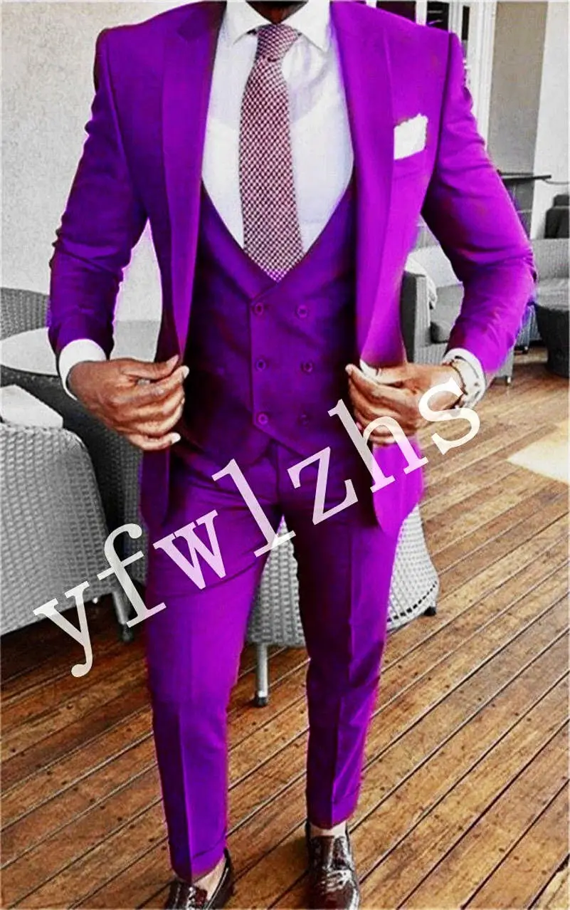 Handsome One Button Groomsmen Peak Lapel Groom Tuxedos Wedding Dress Men Suits Blazer Prom Dinner (Jacket+Pants+Tie+Vest) B01
Handsome One Button Groomsmen Peak Lapel Groom Tuxedos Wedding Dress Men Suits Blazer Prom Dinner (Jacket+Pants+Tie+Vest) B01