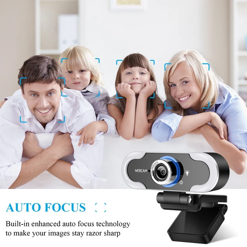 Webcam with Fill Light USB Computer Camera 1080P Manual Focus USB 2.0 with Microphone for MAC, Vista, Win7 / 8/10
Webcam with Fill Light USB Computer Camera 1080P Manual Focus USB 2.0 with Microphone for MAC, Vista, Win7 / 8/10