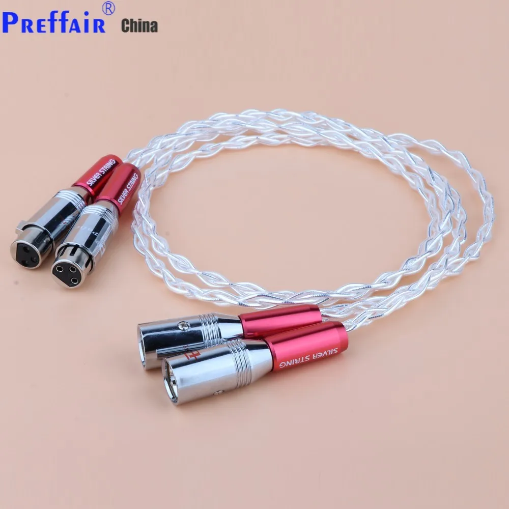 

4 Wires Odin Weave Hifi XLR Cable Pure 5N OCC Silver-plated Audio Cable With XR1809 XLR Plug Hifi Balance Line Audio Signal Line