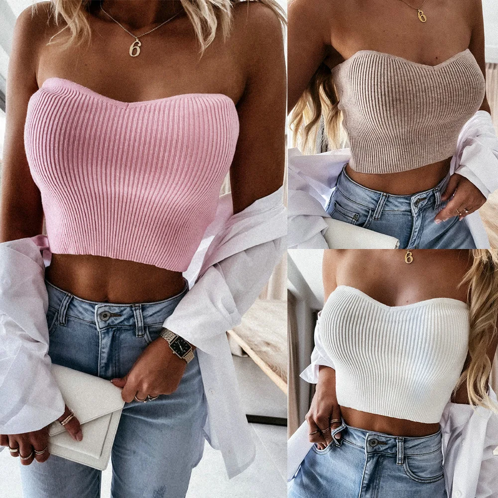 Womens Sexy Strapless Off Shoulder Crop Tube Top Solid Color Stretchy Bandeau Seamless Casual Basic Breast Wrap Backless Bra
Womens Sexy Strapless Off Shoulder Crop Tube Top Solid Color Stretchy Bandeau Seamless Casual Basic Breast Wrap Backless Bra