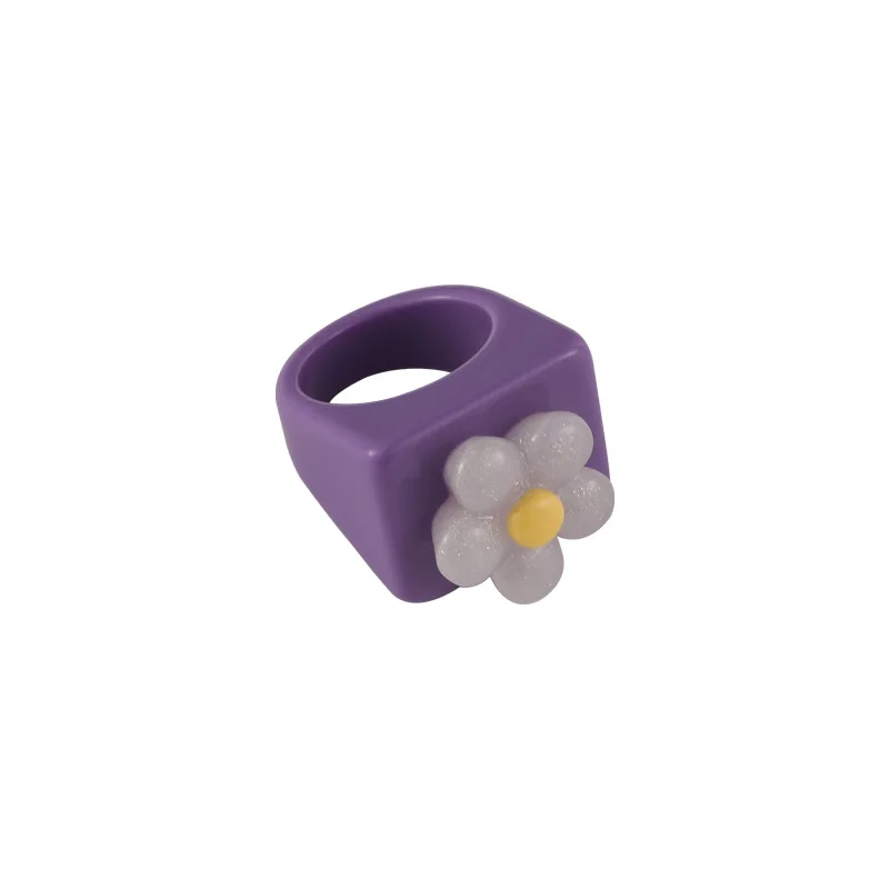 LOVOACC Funny Candy Color Flower Arcylic Rings for Women Contrast Color Flowers Wide Chunky Ring Statement Cute Accessories
LOVOACC Funny Candy Color Flower Arcylic Rings for Women Contrast Color Flowers Wide Chunky Ring Statement Cute Accessories