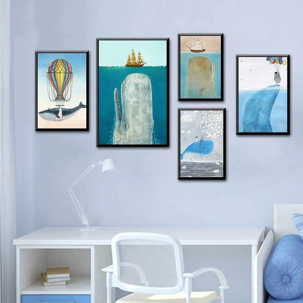 Cartoon Whale Art Poster And Print Canvas Painting Animal Wall Picture For Living Room Bedroom Kids Room Decor
Cartoon Whale Art Poster And Print Canvas Painting Animal Wall Picture For Living Room Bedroom Kids Room Decor