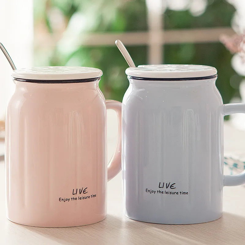Creative Couple Mug Cup Office Coffee Ceramic Modern Simple Milk Mug Water Tea with Lid Spoon Tazas De Cafe Drinkware AD50MC
Creative Couple Mug Cup Office Coffee Ceramic Modern Simple Milk Mug Water Tea with Lid Spoon Tazas De Cafe Drinkware AD50MC