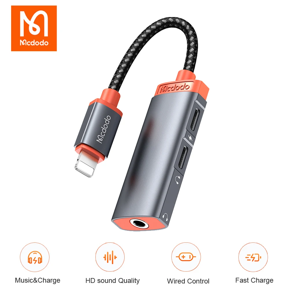 Mcdodo Dual Lighting Audio Adapter For IPhone 13 12 11 Pro XS MAX XR X 7 8 Plus 3.5mm Jack Earphone Charging Aux 3 In 1 Splitter
Mcdodo Dual Lighting Audio Adapter For IPhone 13 12 11 Pro XS MAX XR X 7 8 Plus 3.5mm Jack Earphone Charging Aux 3 In 1 Splitter