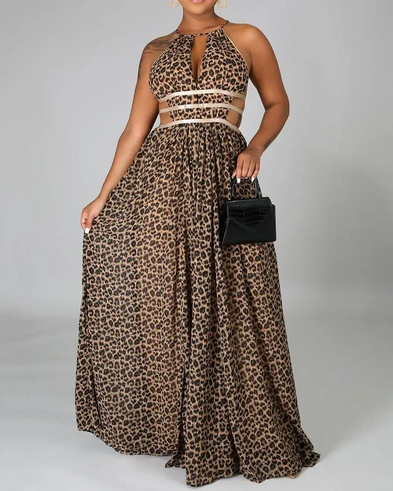 2021 Wefads Woman Summer New Style Leopard Print Tie Halter Neck Leaky Back Vintage Casual Maxi Dress
2021 Wefads Woman Summer New Style Leopard Print Tie Halter Neck Leaky Back Vintage Casual Maxi Dress