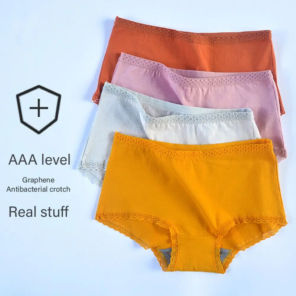 Graphene Panties Women's Cotton Lingeries Sexy Lace Pantines Safety Pants Plus Size Women's Underwear Briefs Students Panties
Graphene Panties Women's Cotton Lingeries Sexy Lace Pantines Safety Pants Plus Size Women's Underwear Briefs Students Panties