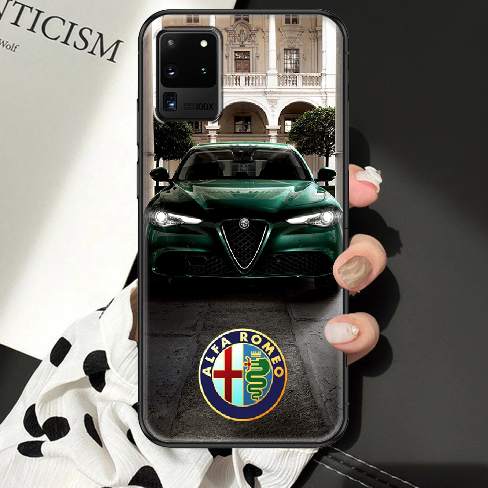 Итальянский автомобильный чехол Alfa Romeo для телефона Samsung Galaxy Note 4 8 9 10 20 S8 S9 S10 S10E S20