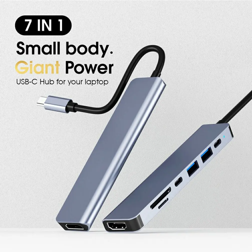 USB-концентратор 7 в 1 на 4K HDMI-совместимый адаптер Type C OTG Thunderbolt 3 док-станция с PD TF SD для Macbook Pro/Air iPad XPS Surface
USB-концентратор 7 в 1 на 4K HDMI-совместимый адаптер Type C OTG Thunderbolt 3 док-станция с PD TF SD для Macbook Pro/Air iPad XPS Surface