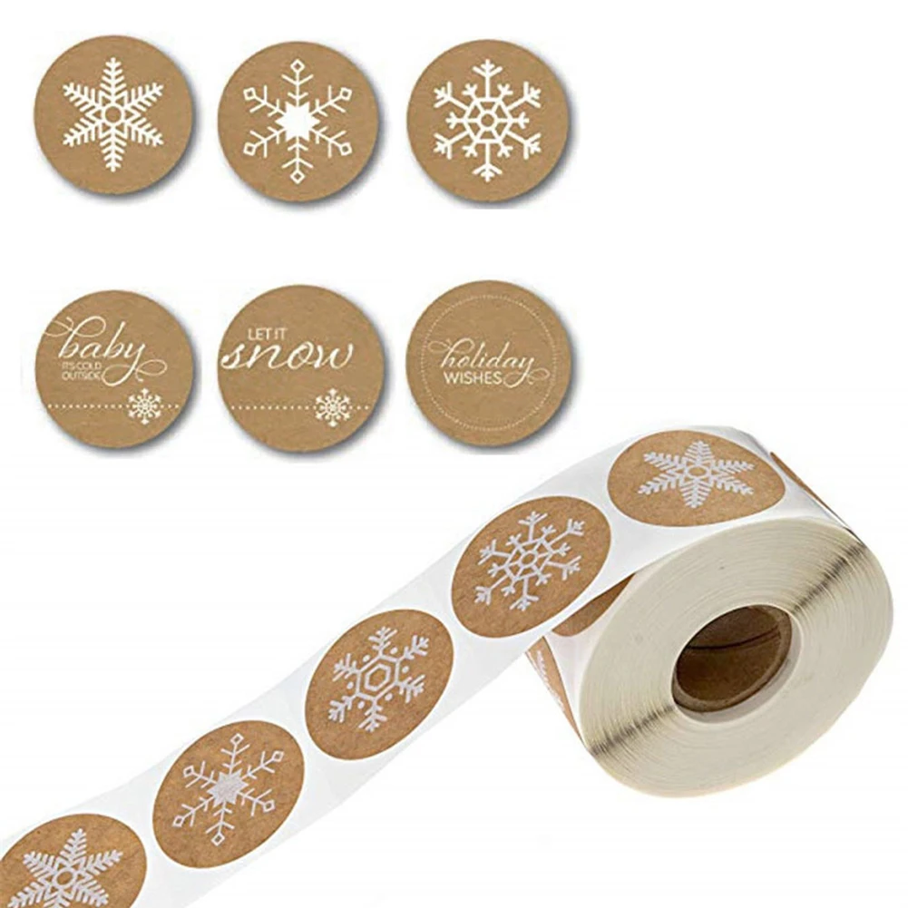 500PCS/roll Christmas Snowflake Sticker Gift Packaging Label Round Kraft Paper Sticker New Year Party DIY Gift Envelope Decor
500PCS/roll Christmas Snowflake Sticker Gift Packaging Label Round Kraft Paper Sticker New Year Party DIY Gift Envelope Decor