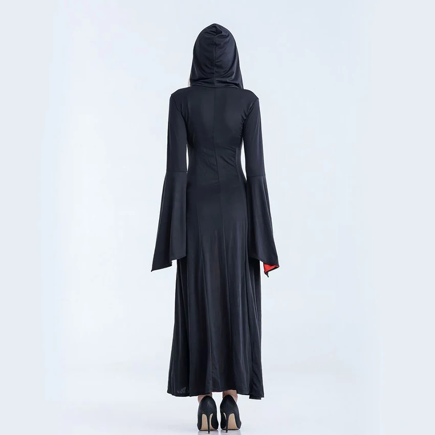 Women Gothic Hoody Witch Long Dress Cross Bandage Cospaly Costume for Halloween Stage Play Show Female Medieval Clothes Dresses
Women Gothic Hoody Witch Long Dress Cross Bandage Cospaly Costume for Halloween Stage Play Show Female Medieval Clothes Dresses