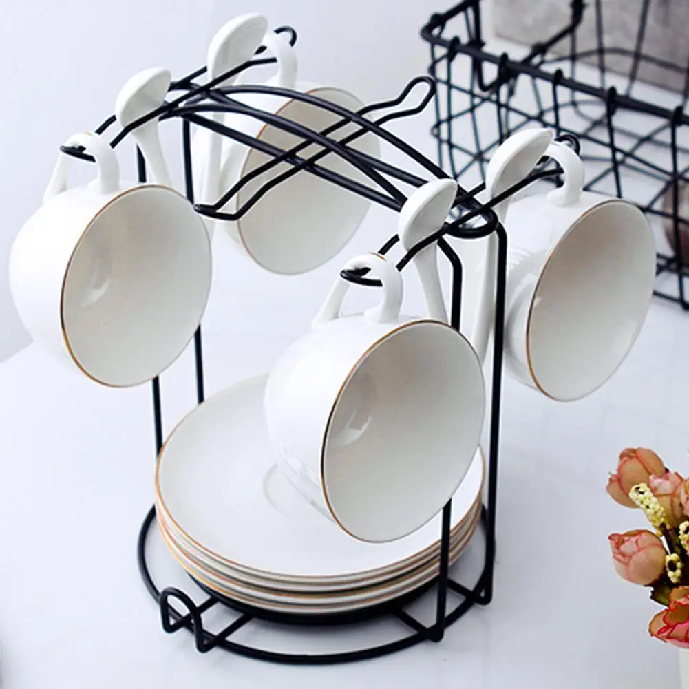 Innovative Multiple Hooks Mug Holder Glass Cup Rack Tea Black Coffee Anti-Rust Coated Steel Display Stand
Innovative Multiple Hooks Mug Holder Glass Cup Rack Tea Black Coffee Anti-Rust Coated Steel Display Stand