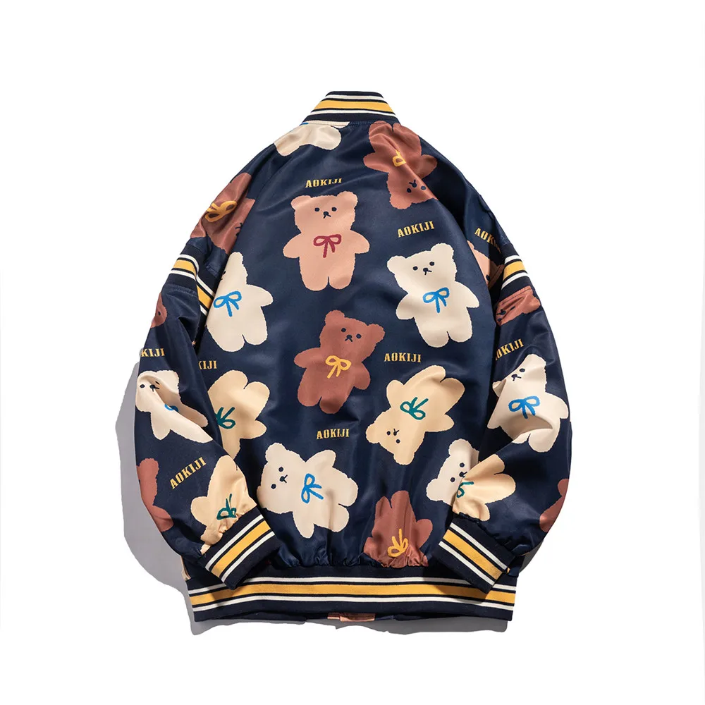 Cartoon Bear Jacket Men's Streetwear Fashion Brand Color Contrast Harajuku Fashion Loose Jackets for man and woman Jackets Coats
Cartoon Bear Jacket Men's Streetwear Fashion Brand Color Contrast Harajuku Fashion Loose Jackets for man and woman Jackets Coats