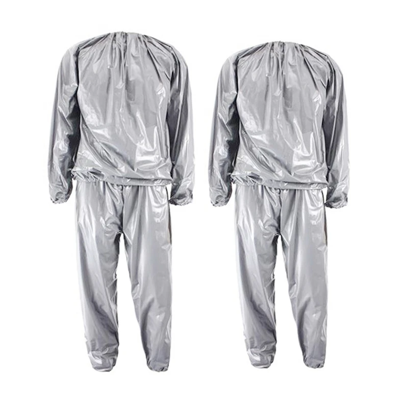2 Pcs Heavy Duty Fitness Weight Loss Sweat Sauna Suit Exercise Gym Anti-Rip Silver, L & XL
2 Pcs Heavy Duty Fitness Weight Loss Sweat Sauna Suit Exercise Gym Anti-Rip Silver, L & XL