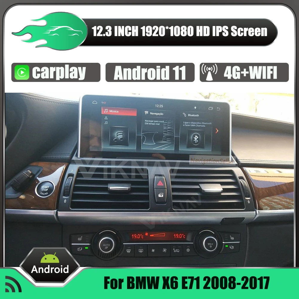 Автомобильная магнитола на Android 11, 12,3 дюйма, GPS, для BMW X6 E71, CCC, CIC, NBT 2008-2017, Поддержка 256 ГБ, 8 ядер, CarPlay, мультимедийный плеер
Автомобильная магнитола на Android 11, 12,3 дюйма, GPS, для BMW X6 E71, CCC, CIC, NBT 2008-2017, Поддержка 256 ГБ, 8 ядер, CarPlay, мультимедийный плеер