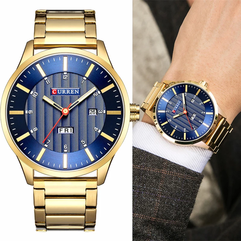CURREN Casual Sports Stainless Steel Waterproof Watch Mens Fashion Business Calendar Quartz Men Watches Male Clock часы мужские
CURREN Casual Sports Stainless Steel Waterproof Watch Mens Fashion Business Calendar Quartz Men Watches Male Clock часы мужские