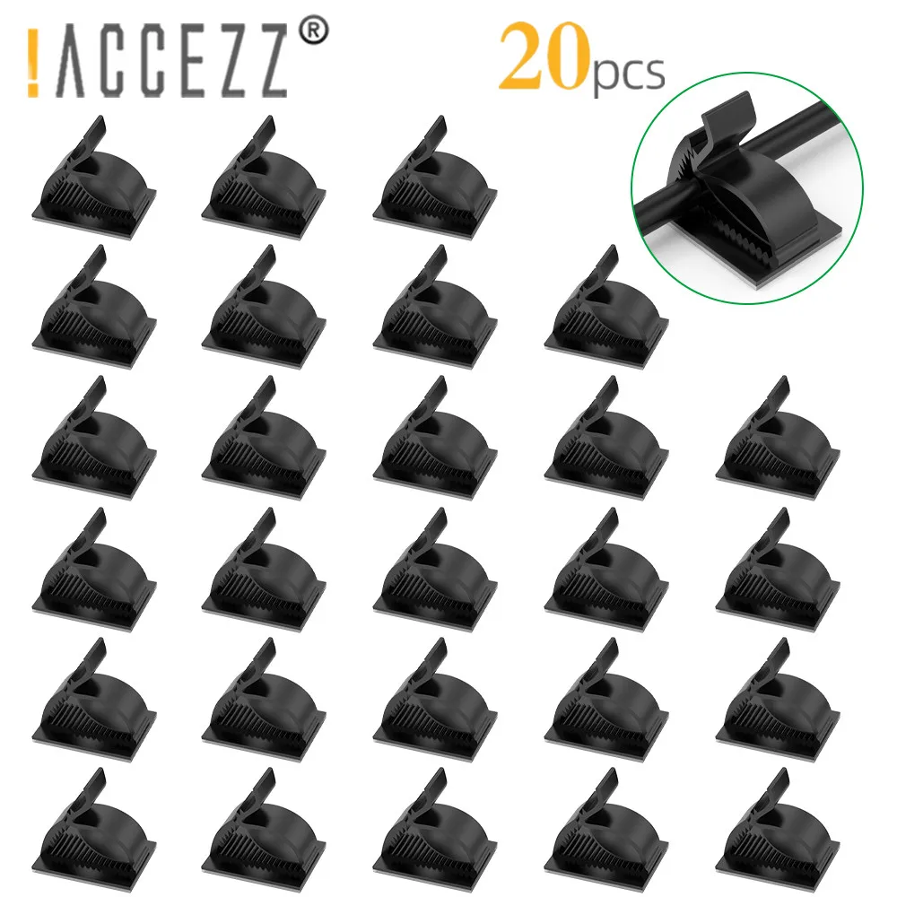 !ACCEZZ 20pc Self-adhesive Cable Clips Cord Management Power Cord Fixing Organizer Holder Line Fixed Clamp For Car PC TV Mouse
!ACCEZZ 20pc Self-adhesive Cable Clips Cord Management Power Cord Fixing Organizer Holder Line Fixed Clamp For Car PC TV Mouse