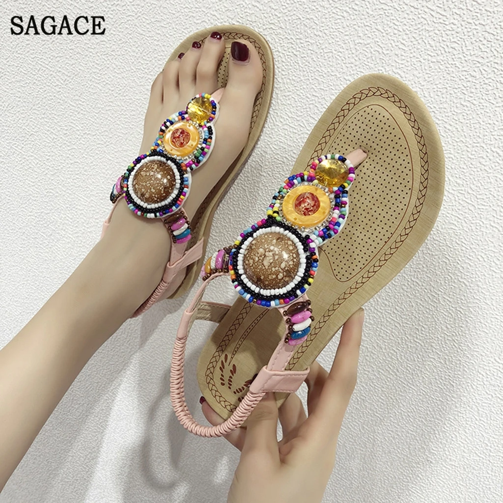 Women Ladies String Bead Casual Flat Elastic Band Bohemian Beach Shoes Sexy Solid High Quality Simple High Heel Pumps
Women Ladies String Bead Casual Flat Elastic Band Bohemian Beach Shoes Sexy Solid High Quality Simple High Heel Pumps