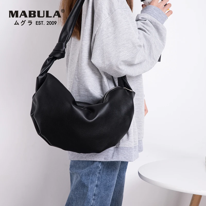 MABULA Dumplings Leather Crossbody Bag for Women Knot Strap Soft Shoulder Bags Casual Purse and Handbags
MABULA Dumplings Leather Crossbody Bag for Women Knot Strap Soft Shoulder Bags Casual Purse and Handbags
