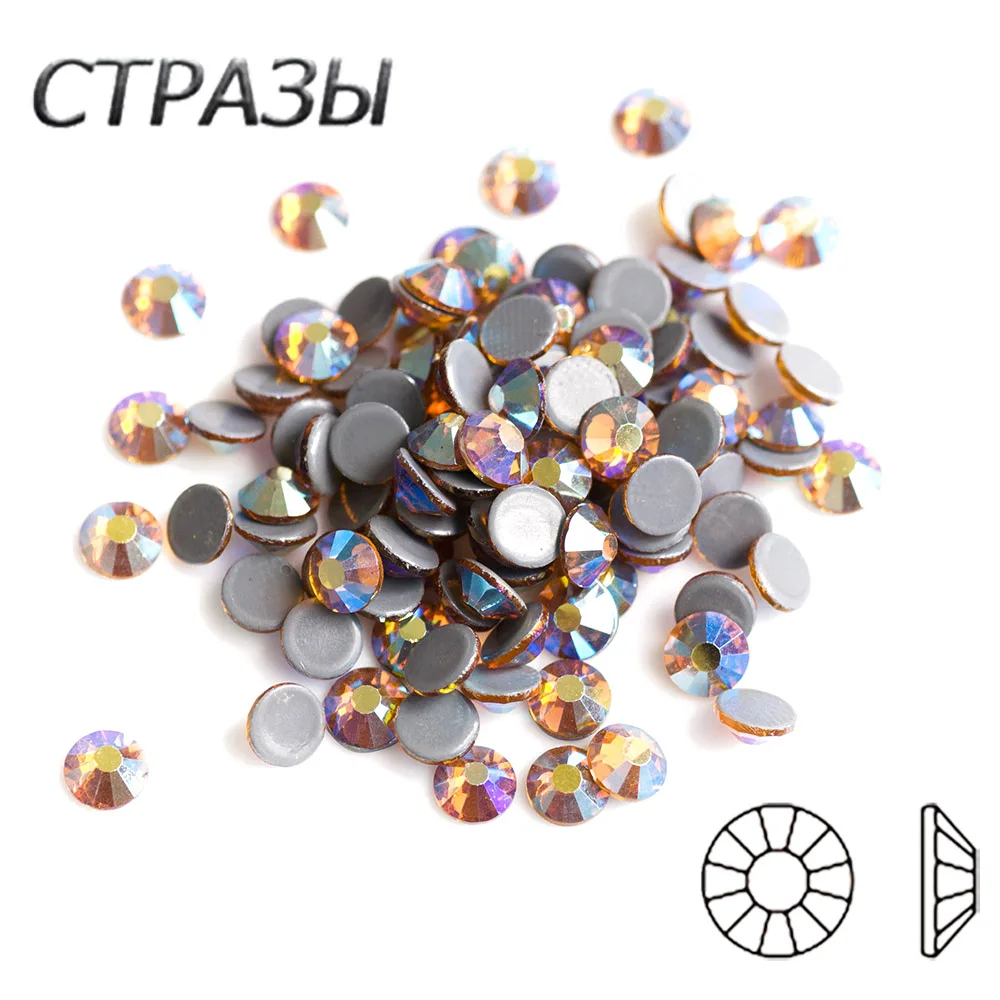 2058HF SS16 SS20 1440 шт топаз АБ исправление Flatback горный хрусталь аксессуары для
