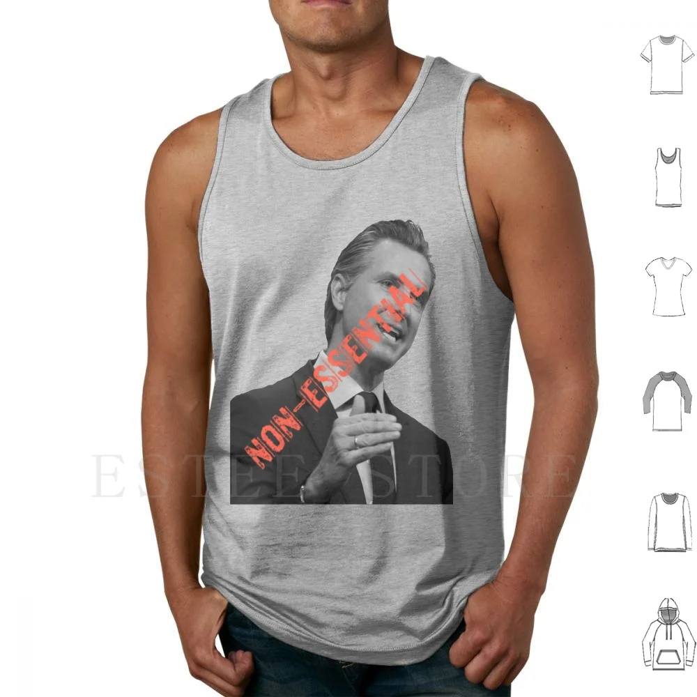 California Governor Gavin Newsom Non-Essential Black And White Red Font Non Essential 383Styles Tank Tops Vest Cotton Gavin
California Governor Gavin Newsom Non-Essential Black And White Red Font Non Essential 383Styles Tank Tops Vest Cotton Gavin