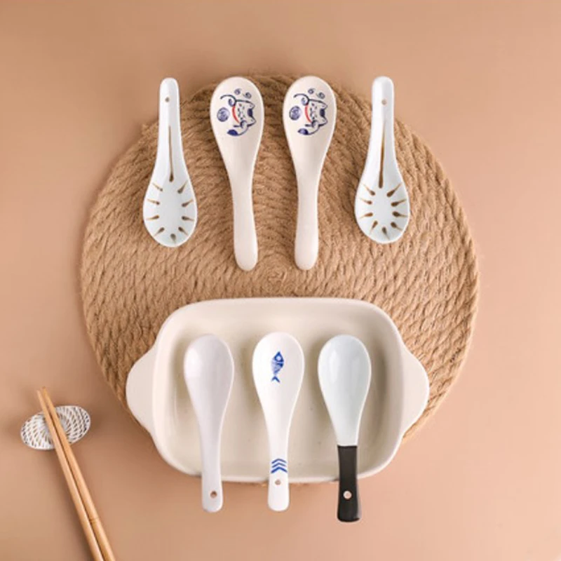 Spoon Ceramic Cute Small Household Soup Large Long Handle Fashion Restaurant Dinnerware Kitchen Gadget Sets Kawaii Convenient
Spoon Ceramic Cute Small Household Soup Large Long Handle Fashion Restaurant Dinnerware Kitchen Gadget Sets Kawaii Convenient