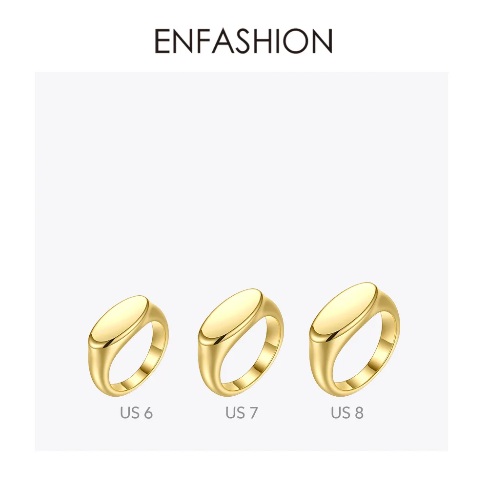 ENFASHION персонализированное выгравированное название Плоские Кольца для женщин