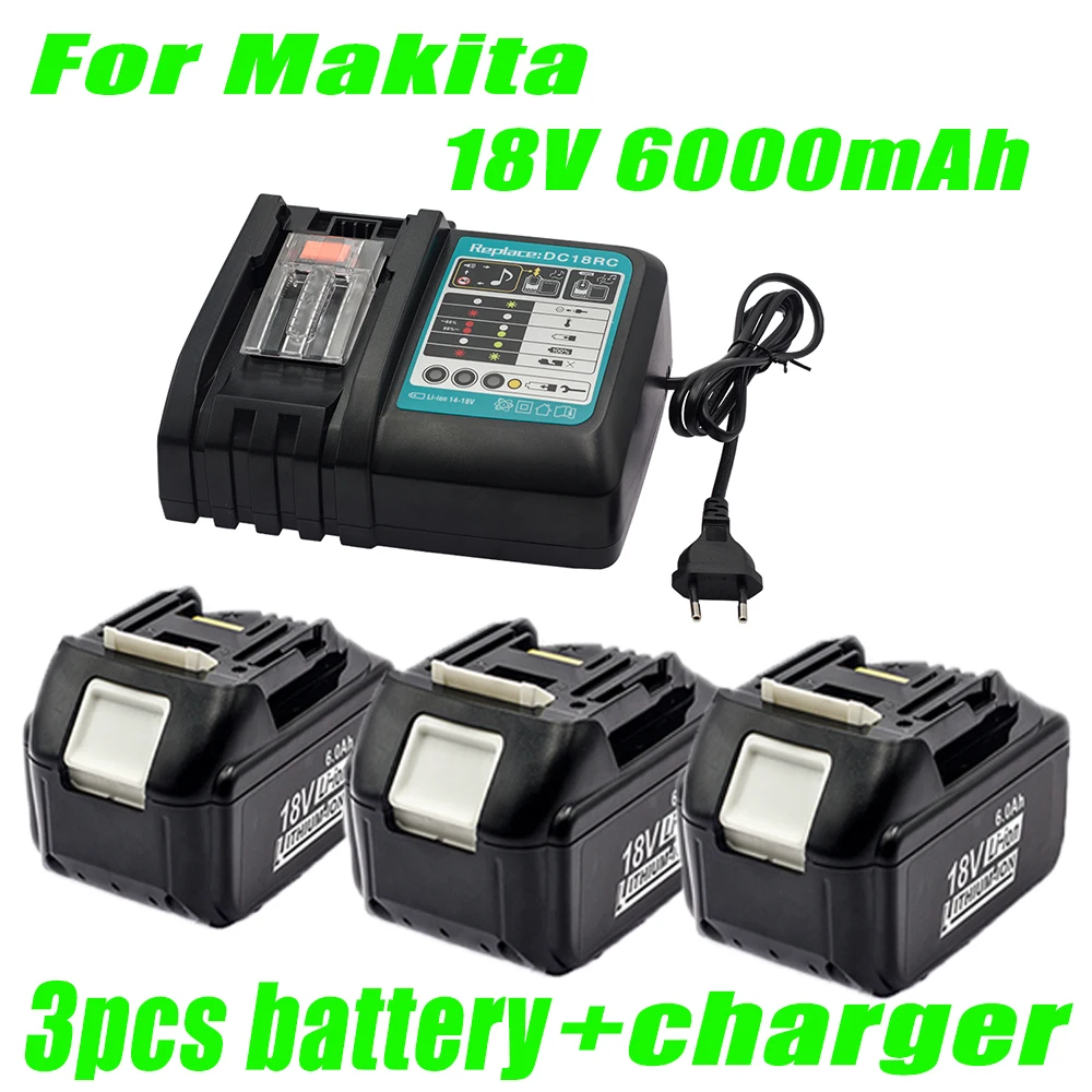 BL1840 18V 6000mAh Professional Lithium Battery, 100% Replace the Original Makita Rechargeable Power Tool BL1850 BL1860 BL1830
BL1840 18V 6000mAh Professional Lithium Battery, 100% Replace the Original Makita Rechargeable Power Tool BL1850 BL1860 BL1830