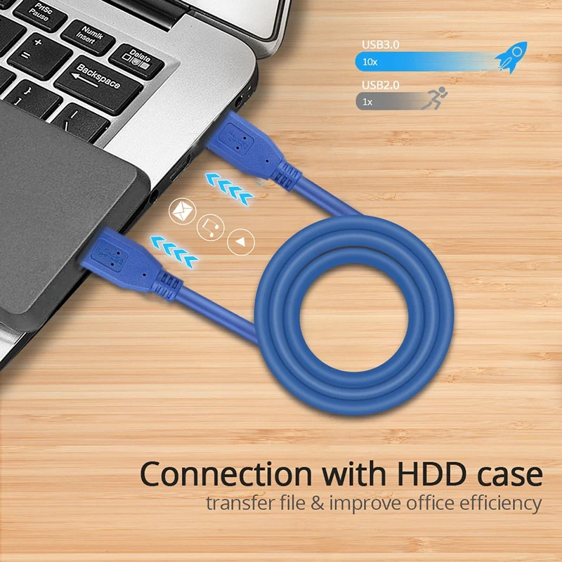 Extension Cable, USB3.0 Male-To-Male Data Cable for Hard Disk, Drive Shell, Laptop
Extension Cable, USB3.0 Male-To-Male Data Cable for Hard Disk, Drive Shell, Laptop