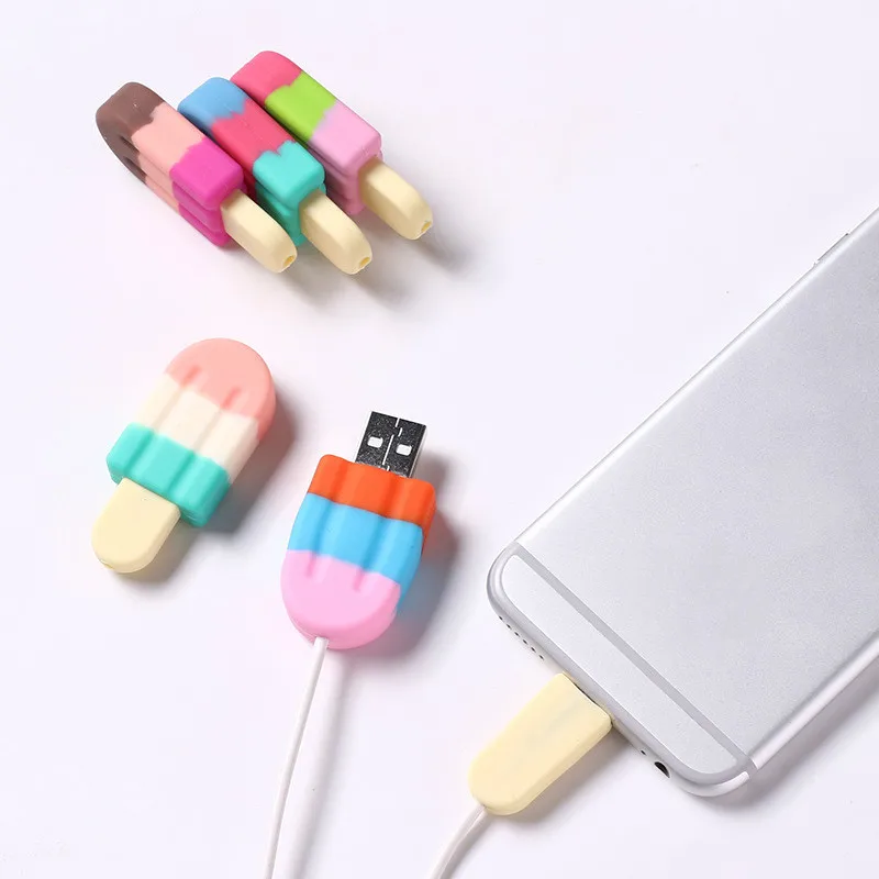 NEW Silicone Cute ice cream cable organizer for iphone cable protector de cabo USB chager wire holder for Android TYPE-C Cable
NEW Silicone Cute ice cream cable organizer for iphone cable protector de cabo USB chager wire holder for Android TYPE-C Cable
