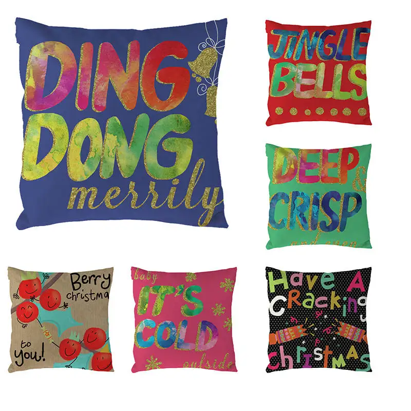 Cushions Cover Christmas Jingle Bell Merry Letter Christmas Pillows Cotton Linen Throw Pillow Decorative Pillowcase 1671
Cushions Cover Christmas Jingle Bell Merry Letter Christmas Pillows Cotton Linen Throw Pillow Decorative Pillowcase 1671