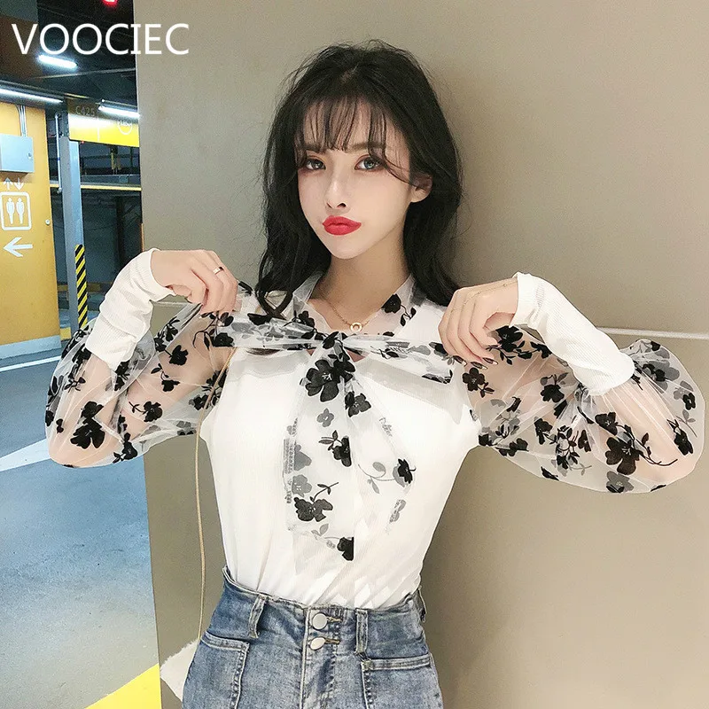 VOOCIEC Fashion Women Elegant Bow Tie White Blouses Chiffon Casual Shirt Office Ladies Tops School Blusas Female Clothing new
VOOCIEC Fashion Women Elegant Bow Tie White Blouses Chiffon Casual Shirt Office Ladies Tops School Blusas Female Clothing new