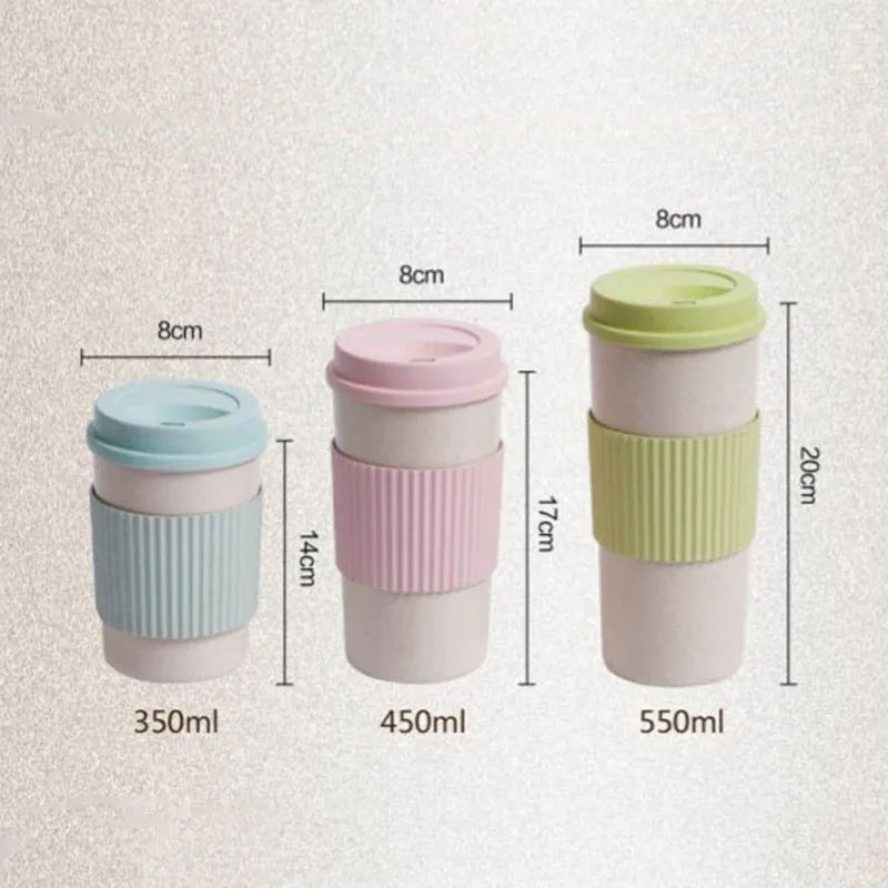 Double-wall Insulation Eco-friendly Wheat Fiber Straw Coffee Cup Travel Coffee Mug Leakproof Gift Mugs
Double-wall Insulation Eco-friendly Wheat Fiber Straw Coffee Cup Travel Coffee Mug Leakproof Gift Mugs