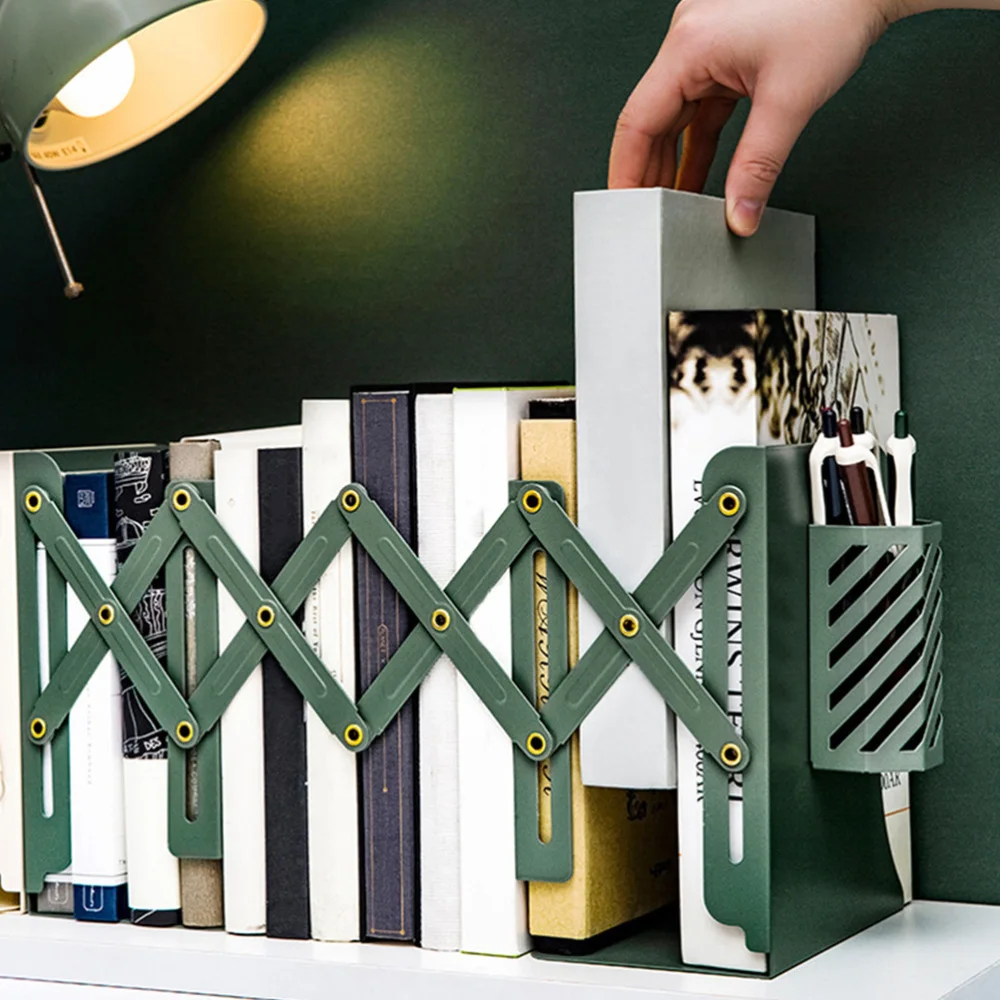 1pc Adjustable Bookend Book End Stand Holder With Pen Holder (Dark Green)
1pc Adjustable Bookend Book End Stand Holder With Pen Holder (Dark Green)