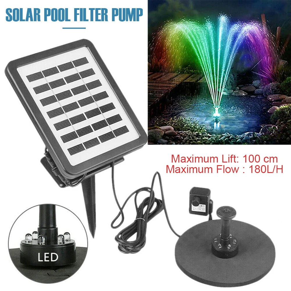 Solar Fountain Pump 1.5W Solar/Back-Up Battery Powered with 7 Nozzles for Bird Bath Pond Patio Pool Aquarium Fish Tank
Solar Fountain Pump 1.5W Solar/Back-Up Battery Powered with 7 Nozzles for Bird Bath Pond Patio Pool Aquarium Fish Tank