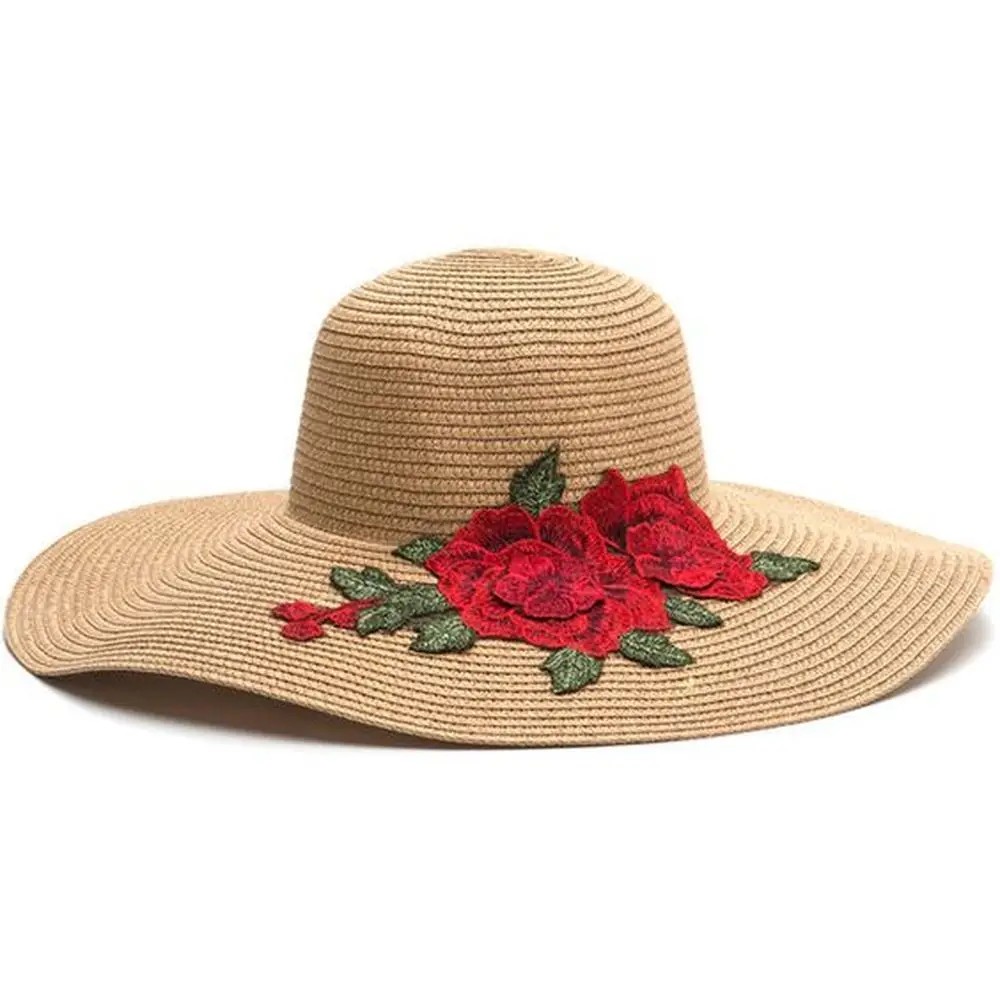 Straw Rose Embroidery Sun Hats Women Summer New Seaside Beach Vacation Style Fashion Sunscreen Hats for Ladies
Straw Rose Embroidery Sun Hats Women Summer New Seaside Beach Vacation Style Fashion Sunscreen Hats for Ladies