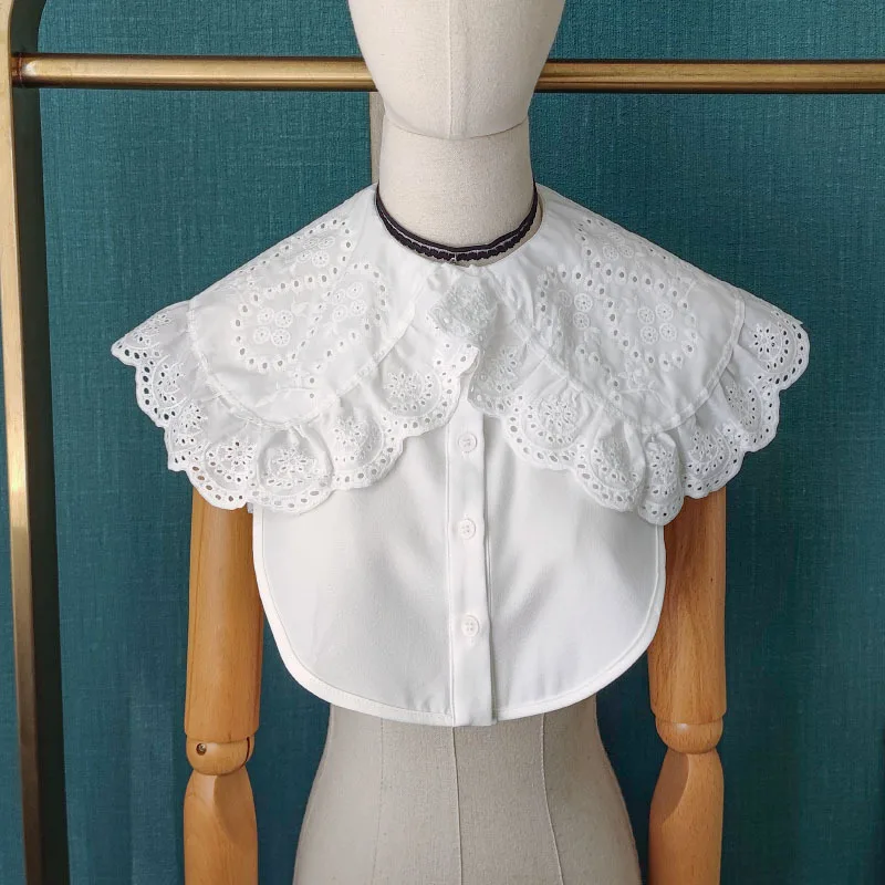 Fake Collar Half Shirt Ladies Shirt False Collar for Woman Clothing Detachable Collar Lace Big Lapel Shawl Faux Col Tie
Fake Collar Half Shirt Ladies Shirt False Collar for Woman Clothing Detachable Collar Lace Big Lapel Shawl Faux Col Tie