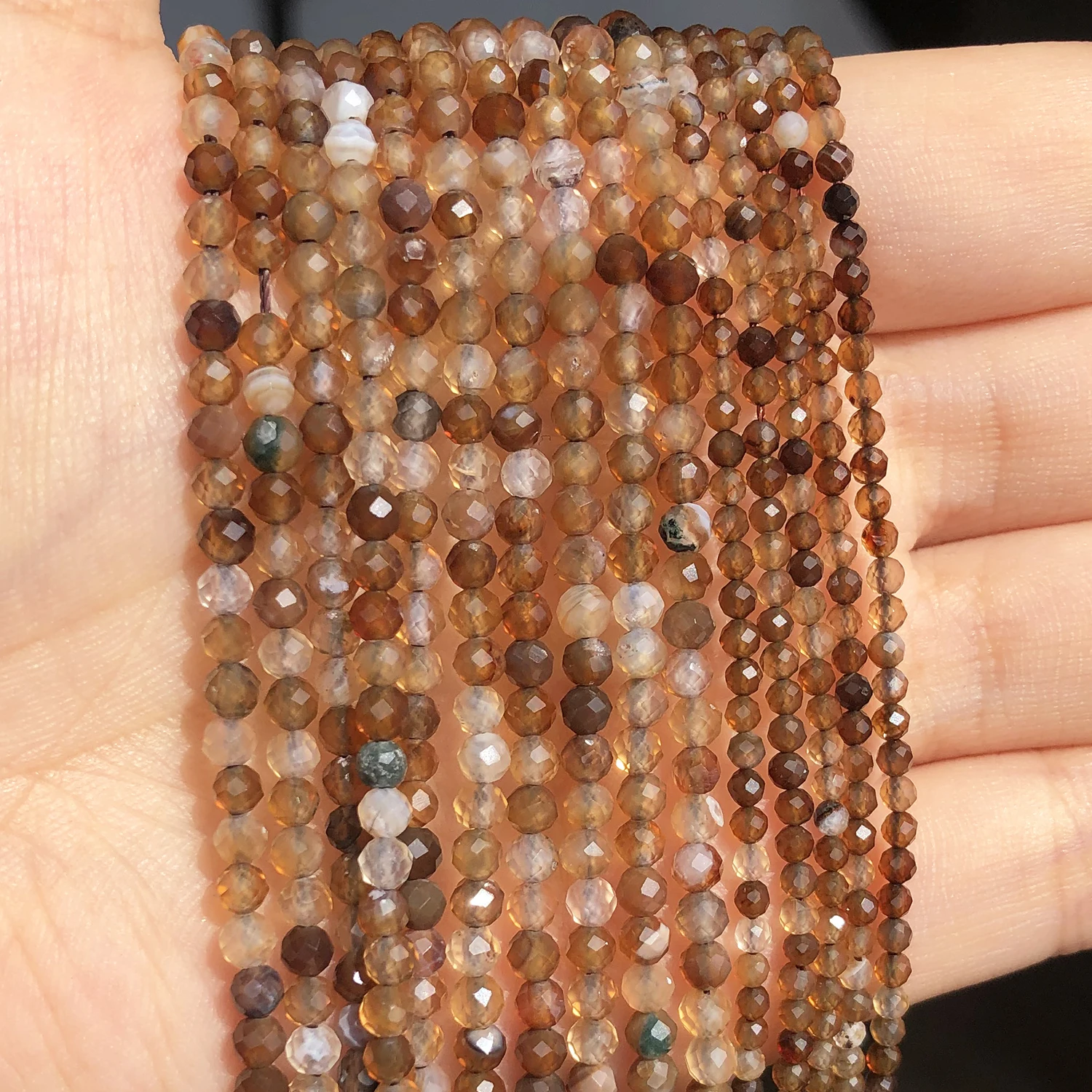 Faceted Coffee Brown Agates Stone Beads for Jewelry Making 2 3mm Small Loose Spacer Beads Bracelet DIY Accessories 15"Inch
Faceted Coffee Brown Agates Stone Beads for Jewelry Making 2 3mm Small Loose Spacer Beads Bracelet DIY Accessories 15"Inch