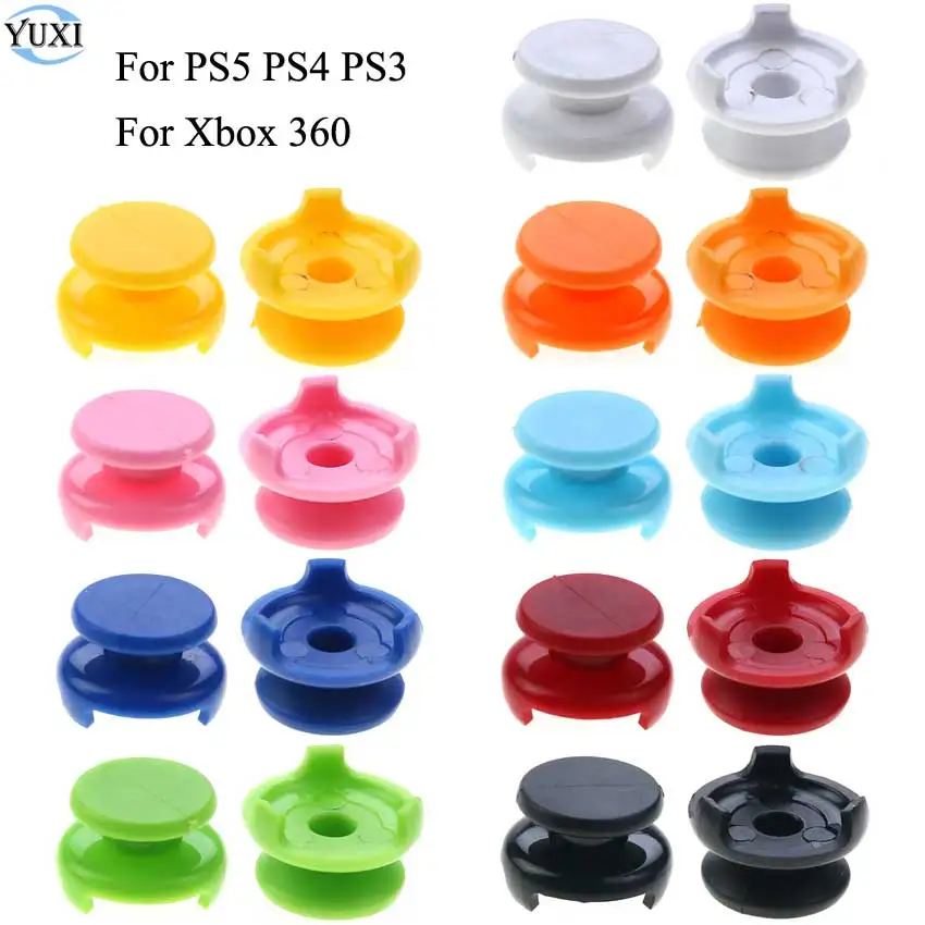 

YuXi 2pcs For PlayStation 4 5 PS4 PS5 Controller Thumbsticks Cover Thumb Joystick Extender Caps For Xbox 360 Gamepad