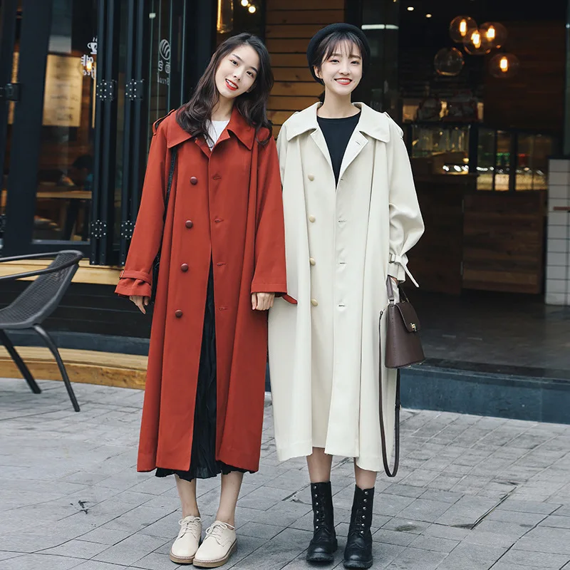 Trench Coat Long Korean Women's 2020 Spring Lapel With Belt Straight-barrel Windbreaker Women Single-breasted Outwear Z1002
Trench Coat Long Korean Women's 2020 Spring Lapel With Belt Straight-barrel Windbreaker Women Single-breasted Outwear Z1002
