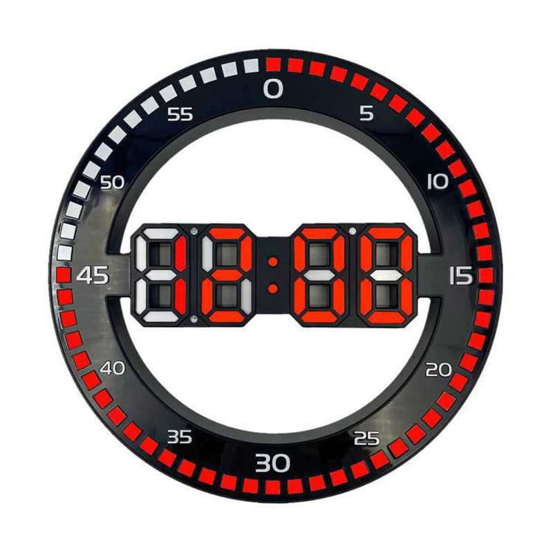 LED Digital Wall Clock Modern 3d Luminous Mute Electronic Creativity Wall ClockMulti-function Jump Second Clock Home Decoration
LED Digital Wall Clock Modern 3d Luminous Mute Electronic Creativity Wall ClockMulti-function Jump Second Clock Home Decoration