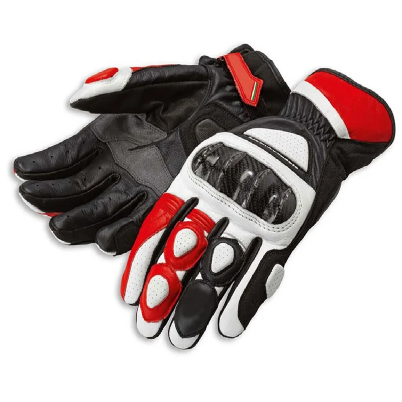 

Бесплатная доставка, Кожаные Мотоциклетные Перчатки Ducati C2, кожаные перчатки для мотокросса из углеродного волокна, Перчатки для мотоциклис...