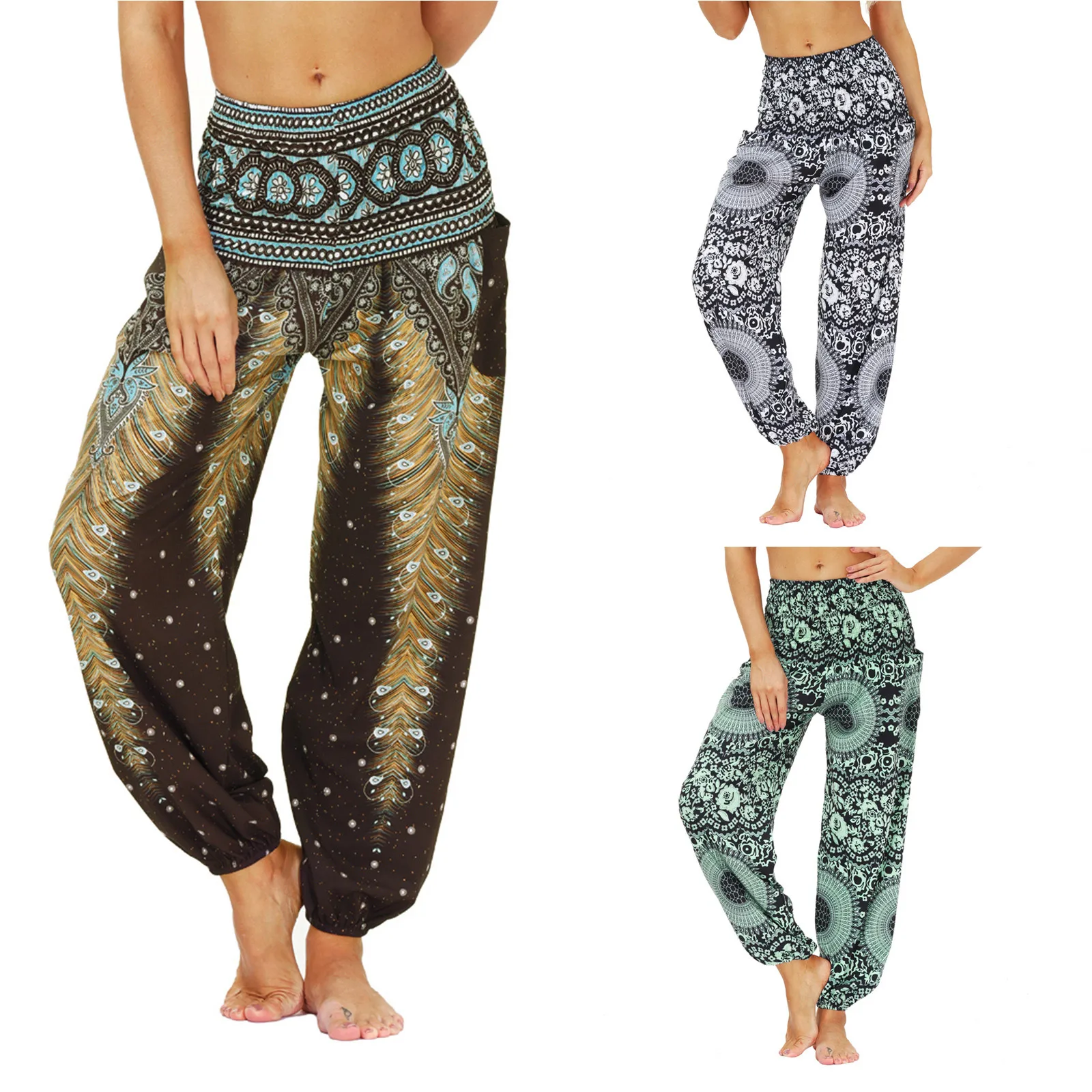 Ladies Casual Print Yoga Pants Long Baggy Bloomers Harem Pants Wide Leg Loose Elastic Waist Trousers A20
Ladies Casual Print Yoga Pants Long Baggy Bloomers Harem Pants Wide Leg Loose Elastic Waist Trousers A20