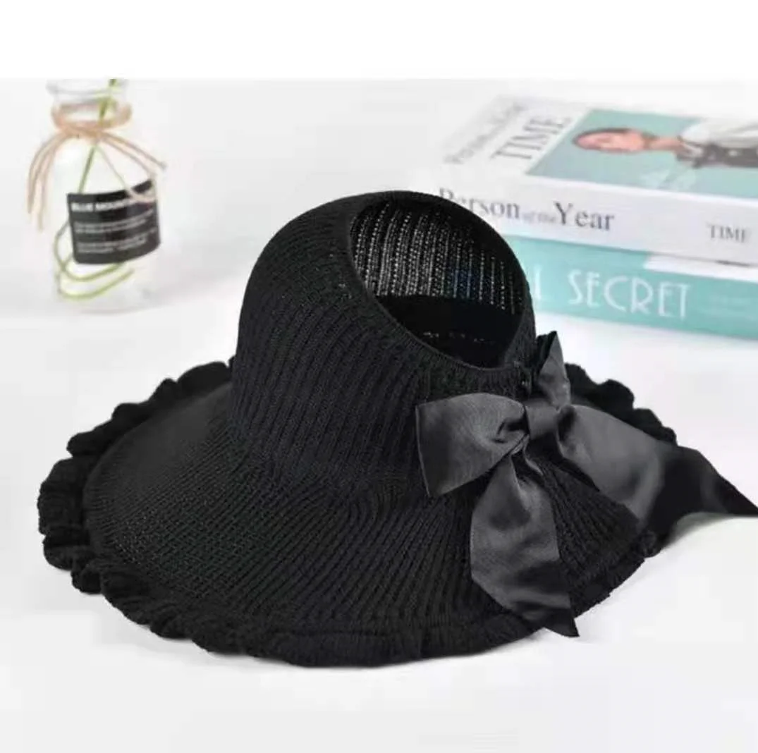 Hollow-out Weaving Summer Sun Hats Satin Bow Sun Protection Big Brim Space Saving Elegant Vintage Design All-match Trendy Chic
Hollow-out Weaving Summer Sun Hats Satin Bow Sun Protection Big Brim Space Saving Elegant Vintage Design All-match Trendy Chic