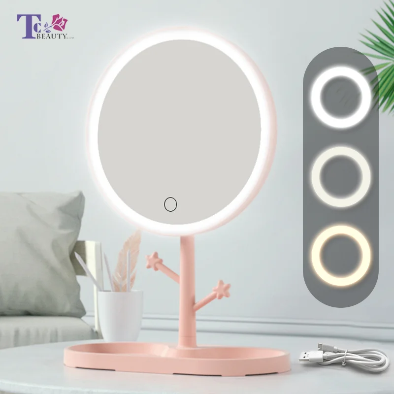 LED Makeup Mirror With Light Ladies Storage Makeup Lamp Desktop Vanity Mirror Round Shape Cosmetic Mirrors Women Christmas Gifts
LED Makeup Mirror With Light Ladies Storage Makeup Lamp Desktop Vanity Mirror Round Shape Cosmetic Mirrors Women Christmas Gifts